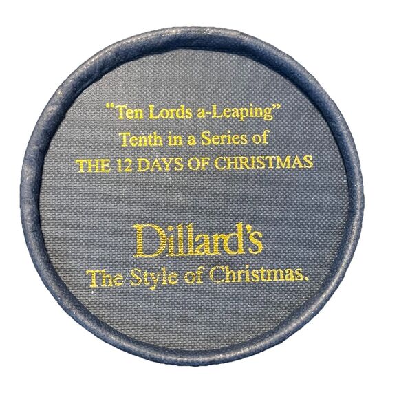 Dillard’s 12 Days of Christmas Ten Lords a Leaping Ornament Boxed EUC - Picture 2 of 8
